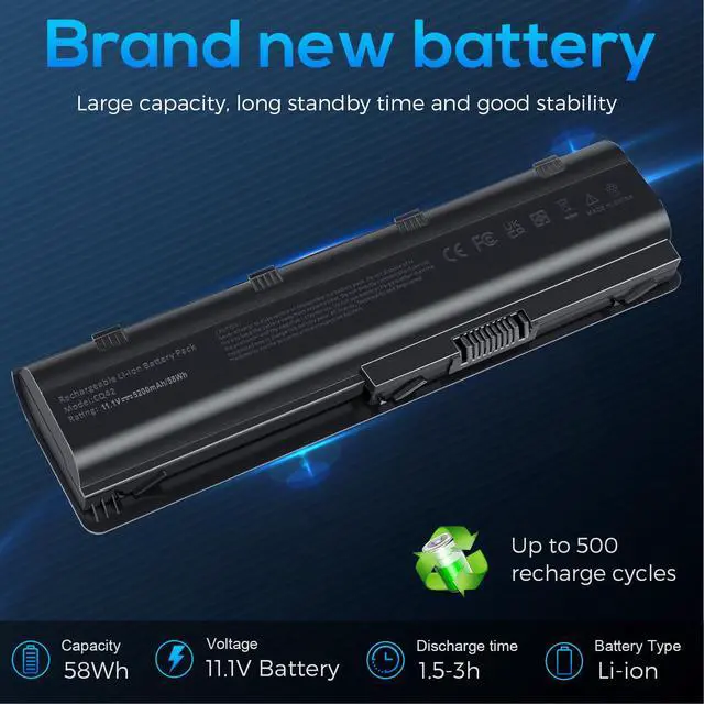 Alt view image 5 of 7 - Spare 593553-001 593554-001 MU06 MU09 Laptop Battery for HP Pavilion DM4 G4 G6 G7 DV3-4000 DV5-2000 DV6-3000 DV7-6000 Compaq Presario CQ32 CQ42 CQ43 435 436 HSTNN-Q62C HSTNN-CBOW HSTNN-IB0N