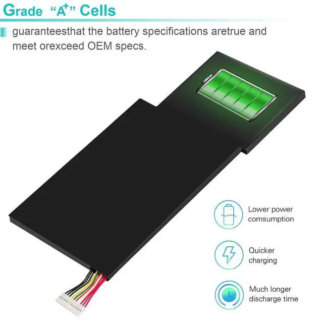 Alt view image 5 of 7 - BTY-M6K Battery Compatible with MSI Stealth Pro GF63 GF65 GF75 GS63VR GS73VR 7RG 7RG-005 Thin 8RB 8RC 8RD 8RD-031TH 8RC 8RF 8SC 8RX 9SC 9SCXR Thin 10SDR 9SEXR 9SD GS73 8RF WS63 8SK WP65 WF65 WF75