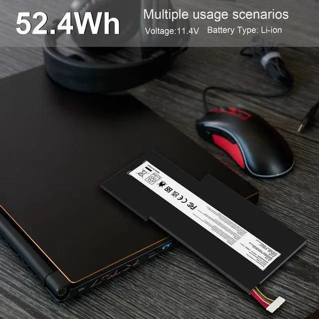 Alt view image 7 of 7 - BTY-M6K Battery Compatible with MSI Stealth Pro GF63 GF65 GF75 GS63VR GS73VR 7RG 7RG-005 Thin 8RB 8RC 8RD 8RD-031TH 8RC 8RF 8SC 8RX 9SC 9SCXR Thin 10SDR 9SEXR 9SD GS73 8RF WS63 8SK WP65 WF65 WF75