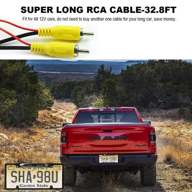 Alt view image 6 of 7 - License Plate Backup Camera HD Front Rear View Reverse Camera with 7 LED Night Vision 170 Degree Viewing Angle, Waterproof, for Cars