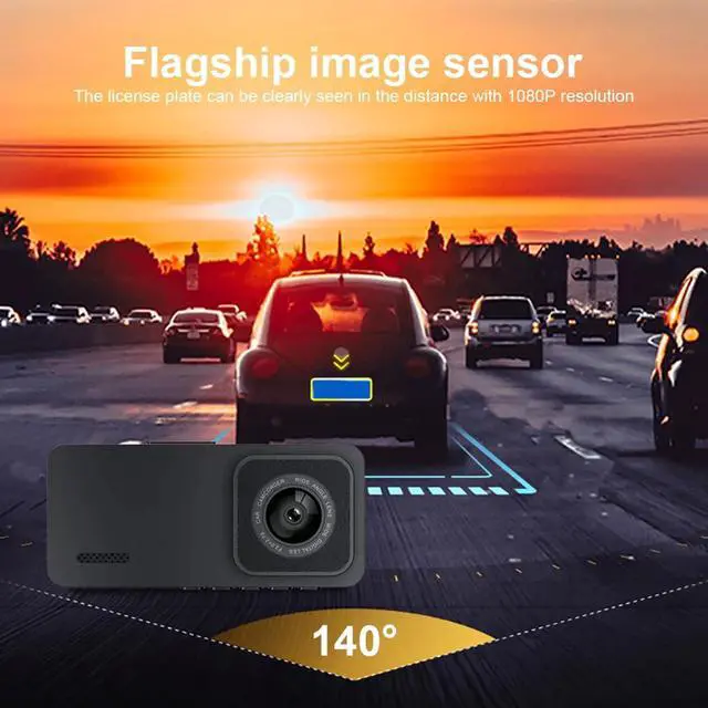 Alt view image 6 of 7 - 2K Dash Camera Front and Inside Dash Cam for Car Security Video Recorder with Audio Plug and Play, WDR, Night Vision, G-Sensor Auto Lock, 140° Wide Angle View, 2 Inch Screen Car DVR