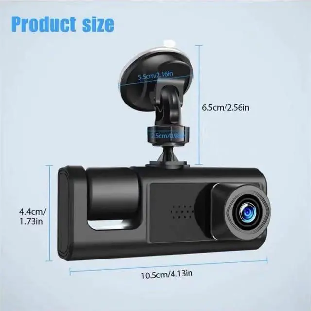 Alt view image 7 of 7 - Dash Camera for Car Security Camera Dash Cam Mini Car Recorder 2 Inch Screen Front and Inside Dual Car Cameras 1080P with WDR, Night Vision, G-Sensor Auto Lock, Loop Recording