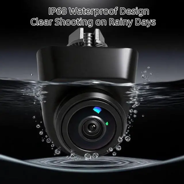 Alt view image 3 of 7 - 1080P AHD Backup Camera for Cars 3 DIY Switchesw 360°+45° Rotatable 170° Wide Angle Rear Camera Clear Night Vision Front/Side/Rear View Camera IP68K Waterproof Reverse Camera Fisheye Lens (6m cable)