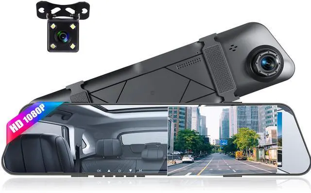 Main image of Mirror Dash Cam for Cars,4.5 Inch Rear View Mirror 1080P Front and Rear View Dual Cameras,Super Night Vision,Parking Assistance,24H Parking Monitor,Waterproof Backup Camera