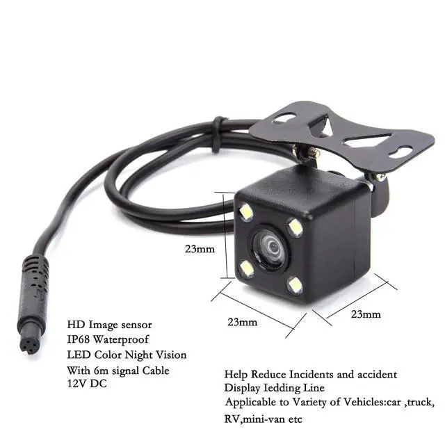 Alt view image 4 of 5 - 4.3 Inch Car Mirror Monitor Vehicle Rear View Reverse Backup LED Camera Video Parking System for Trucks, Pickups, SUVs - Easy Installation