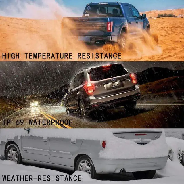 Alt view image 5 of 7 - Backup Camera - Reverse Camera for Car&Trucks,HD Night Vision,170 Degrees Perfect Angle, IP69 Waterproof Stainless Steel Texture,Universal License Plate Rear View Camera