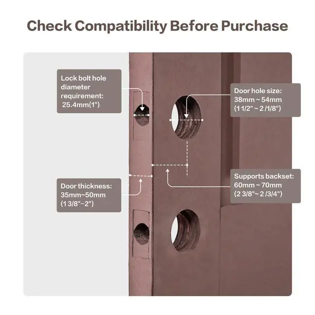 Alt view image 2 of 7 - 4-in-1 Smart Door Lock with APP Control, Fingerprint Door Locks with Keypad Deadbolt, Keyless Entry Door Lock with Auto-Locking, 16-Month Battery Life Deadbolt Lock, Easy Installation