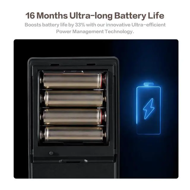 Alt view image 6 of 7 - 4-in-1 Smart Door Lock with APP Control, Fingerprint Door Locks with Keypad Deadbolt, Keyless Entry Door Lock with Auto-Locking, 16-Month Battery Life Deadbolt Lock, Easy Installation