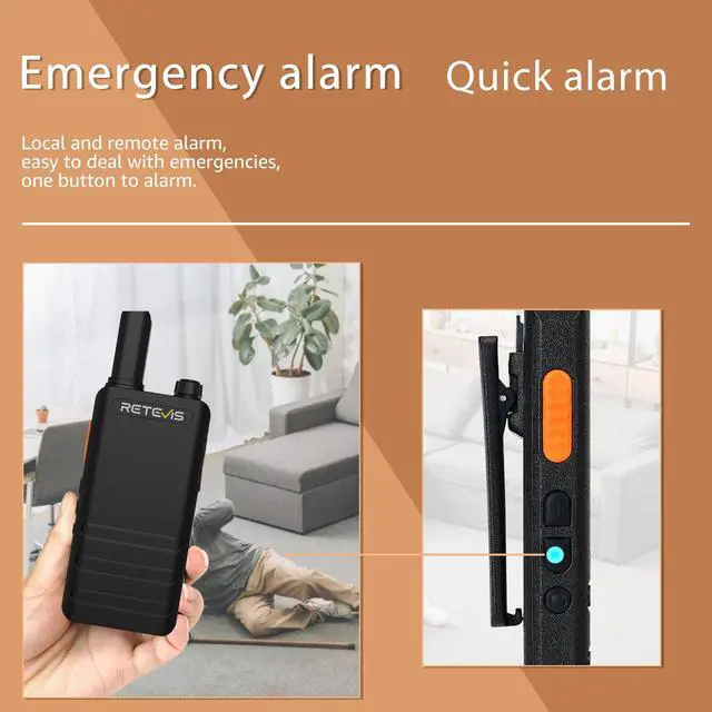 Alt view image 4 of 7 - RT22P Walkie Talkies Long Range, Rechargeable FRS Two Way Radios with Earpiece for Adults, New Version of RT22(2.0), 1620mAh, USB-C, VOX, Handheld Small 2 Way Radio for Camping Hiking(2 Pack)