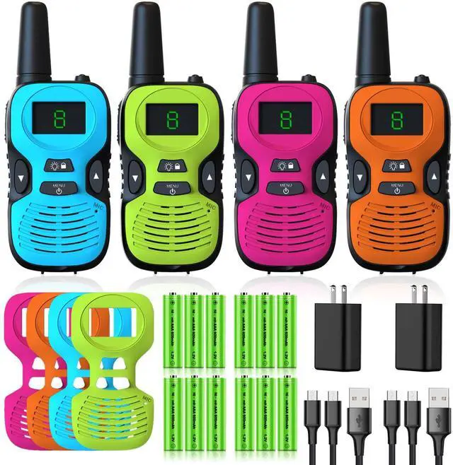 Main image of Walkie Talkies for Kids Rechargeable 4 Pack - Outdoor Hiking Camping Toys