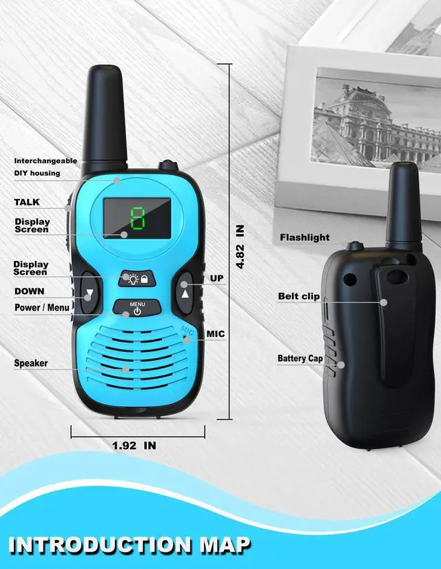Alt view image 3 of 6 - Walkie Talkies for Kids Rechargeable 4 Pack - Outdoor Hiking Camping Toys