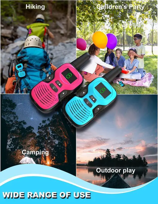 Alt view image 6 of 6 - Walkie Talkies for Kids Rechargeable 4 Pack - Outdoor Hiking Camping Toys