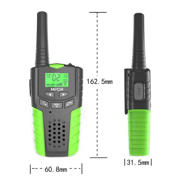 Alt view image 6 of 7 - Walkie Talkies for Kids Rechargeable 2 Pack,3 Miles Long Range 22 Channels 2 Way Radio Mini Kid Wakey takey,Birthday, Toys for Age 3-12 Year Old Boys Girls