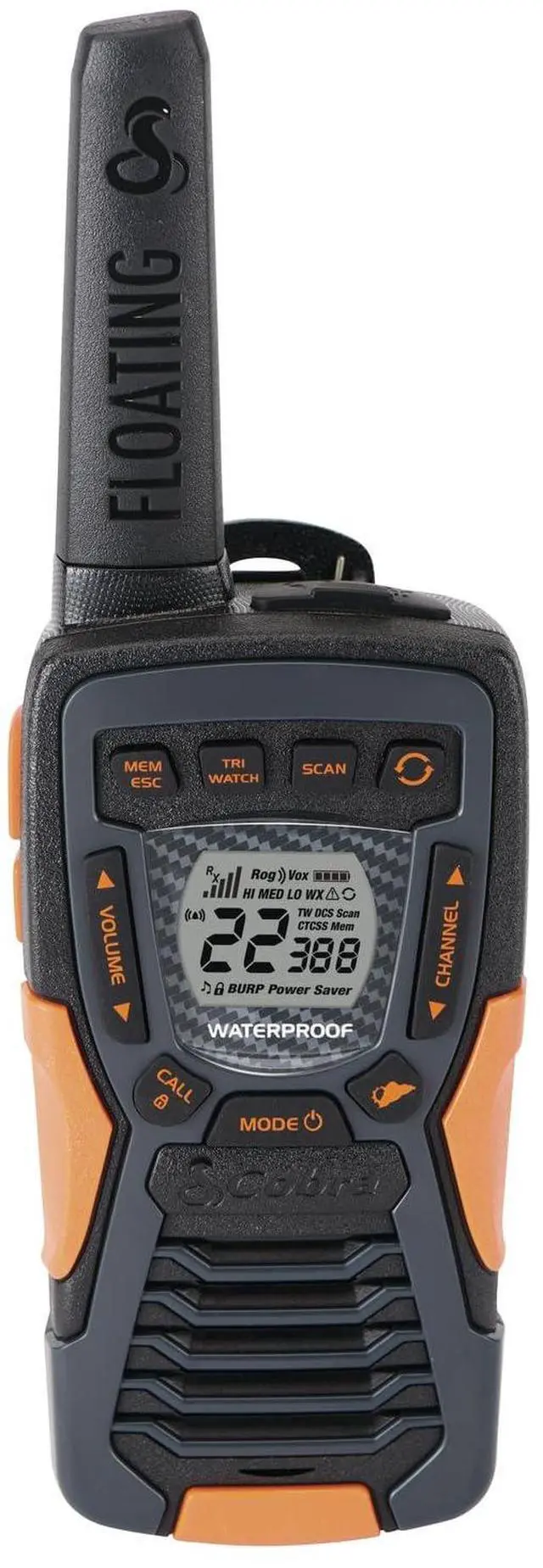 Main image of ACXT1037R FLT Floating Walkie Talkie - Waterproof, Rechargeable, Long Range up to 37-Mile Two Way Radio with NOAA Weather Alert & VOX, (1 Pack)