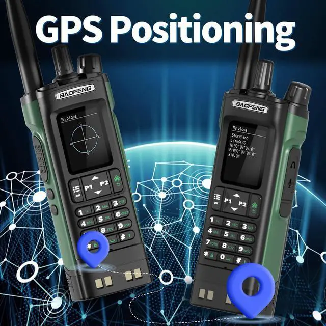 Alt view image 3 of 7 - UV-32 Ham Radio Long Range 10W Rechargeable Walkie Talkies UV32 5RM K5 Handheld Two Way Radio NOAA Weather Radio with GPS,APP Programming,Copy Frequency,USB-C Charging for Survival Gear