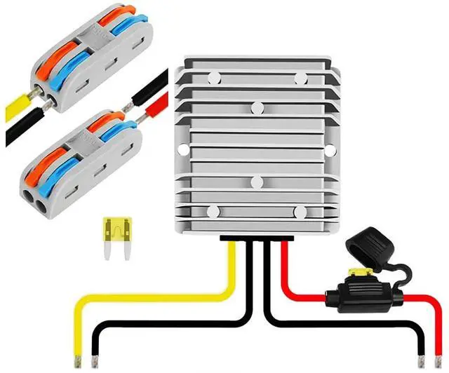 Main image of DC-DC 36V 48V to 12V 20A 240W Golf cart, Buck Converter, Voltage Regulator, Waterproof Power Module with Fuse (Input Range:18V 24V 36V 48V 60V to 12v)