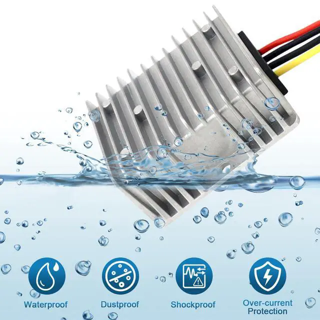 Alt view image 3 of 6 - 36V 48V to 12V Step Down Converter, 10A 120W Golf Cart, 36V 48V to 12V Buck Converter, DC DC Converter,Step Down Voltage Regulator Reducer