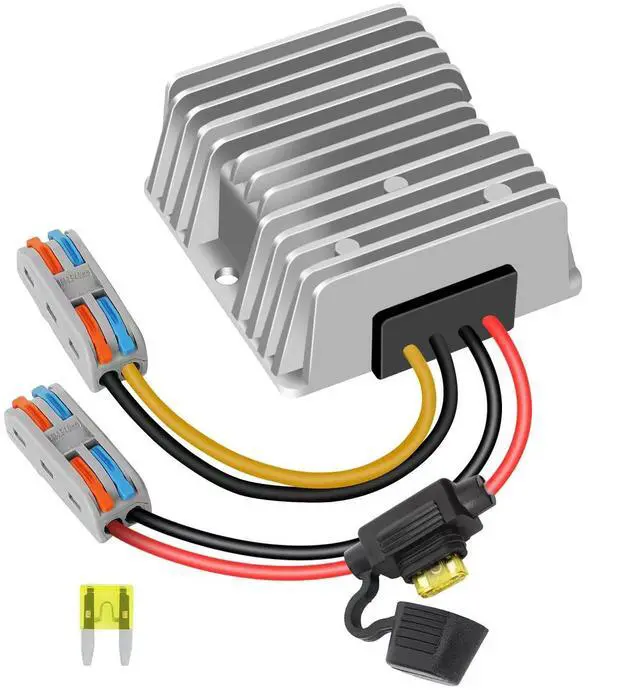 Main image of 12V 20A 240W with Fuse 36V 48V to 12V Voltage Converter, Buck Converter Voltage Reducer, Waterproof DC Converter Module for Golf carts, Scooters, LED Lights (Input Voltage 18V-60V)