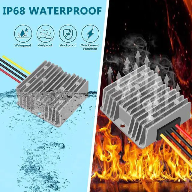 Alt view image 4 of 7 - 240W 10A 36v to 24v Step Down Converter 48v to 24v Buck Converter DC Converter Voltage Regulator Suitable for Waterproof modules of car Golf carts