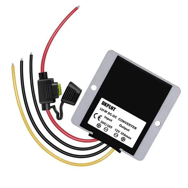 Alt view image 3 of 6 - Golf Cart 120W 48V 36V to 12V 10A Converter Voltage Regulator Golf Cart Voltage Converter Reducer Transformer Waterproof