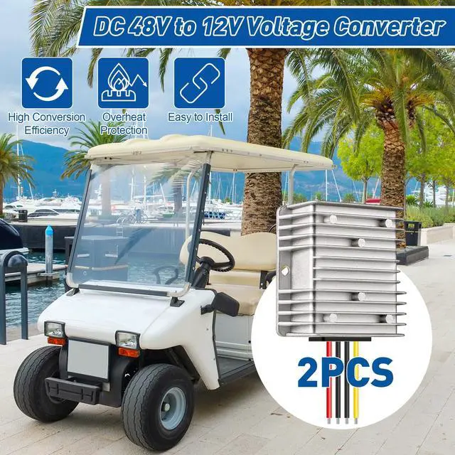 Alt view image 2 of 7 - 2 Pack 36V 48V to 12V Converter Golf Cart Voltage Reducer, 10A 120w DC to DC Buck Converter 12 Volt Voltage Regulator for Golf Cart Car Audio LED Strip Light Universal Power Stabilizer