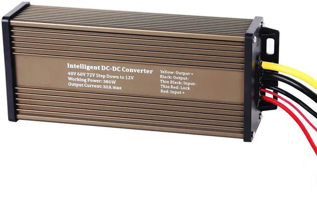 Main image of DC-DC 72V 60V 48V Volt Voltage to 12V Step Down Voltage Reducer Regulator 360W 30A for Scooters & Bicycles Golf Cart (30A 360W)