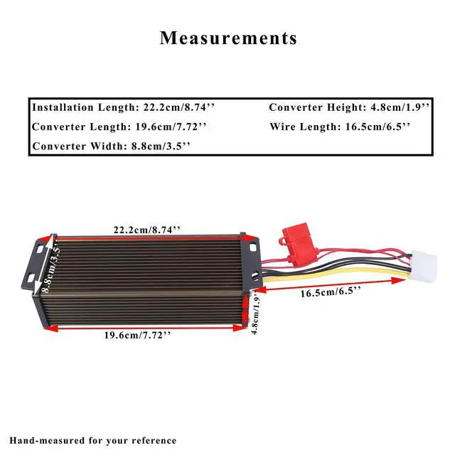 Alt view image 2 of 3 - DC-DC 72V 60V 48V Volt Voltage to 12V Step Down Voltage Reducer Regulator 360W 30A for Scooters & Bicycles Golf Cart (30A 360W)