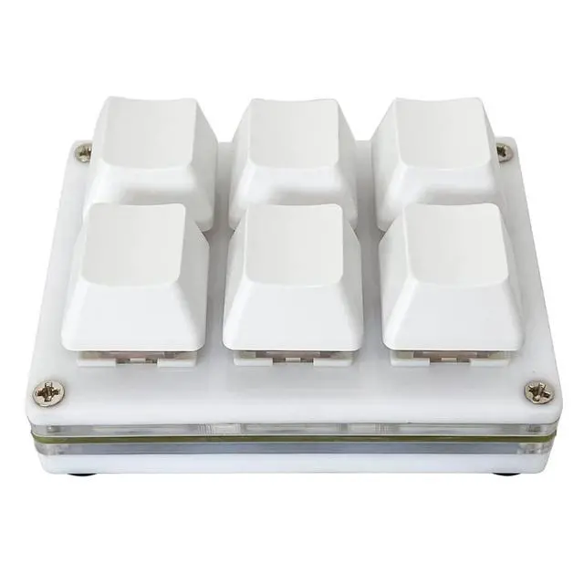 Alt view image 3 of 7 - Mini 6-Key Macro Mechanical Keypad RGB Gaming Keyboard Portable One-Handed Fully Programmable Keyboard for Windows Mac OSU HID Standard Keyboard, Red Switches, RGB Backlight, Hot Swap, USB-Micro Cable