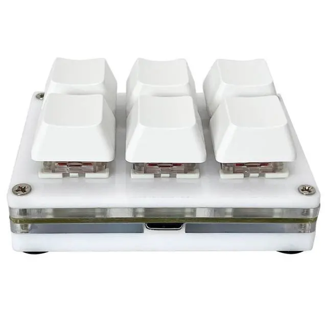 Alt view image 4 of 7 - Mini 6-Key Macro Mechanical Keypad RGB Gaming Keyboard Portable One-Handed Fully Programmable Keyboard for Windows Mac OSU HID Standard Keyboard, Red Switches, RGB Backlight, Hot Swap, USB-Micro Cable