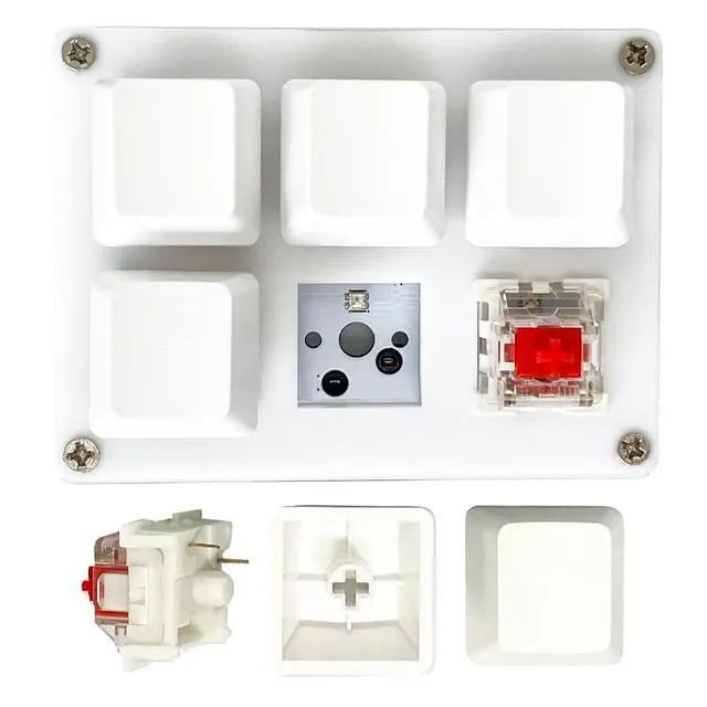 Alt view image 5 of 7 - Mini 6-Key Macro Mechanical Keypad RGB Gaming Keyboard Portable One-Handed Fully Programmable Keyboard for Windows Mac OSU HID Standard Keyboard, Red Switches, RGB Backlight, Hot Swap, USB-Micro Cable