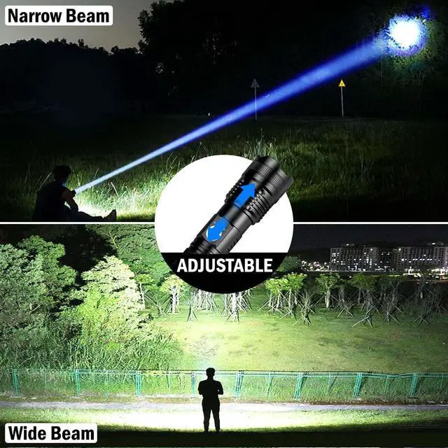 Alt view image 5 of 7 - Rechargeable Flashlights High Lumens, 4 Pack 99,000 Lumens Led Flashlights with 5000Ah attery, Waterproof Powerful Flash Light Multifunctional Flashlights for Home Camping Hiking