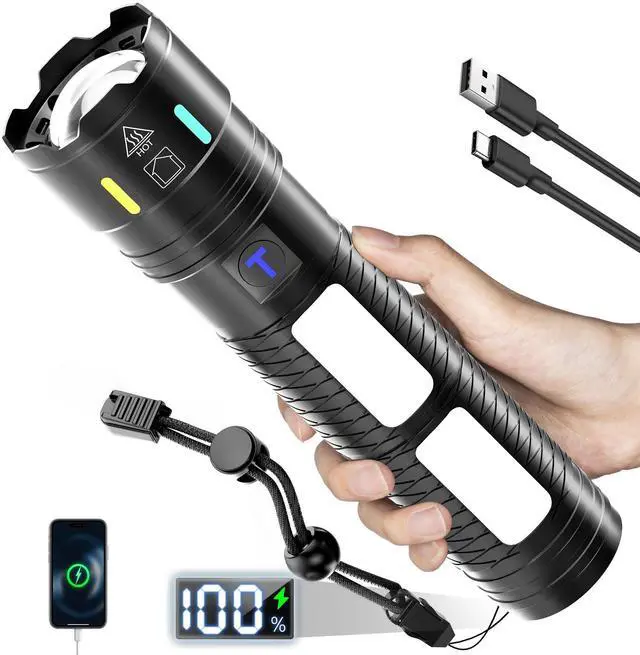 Main image of Rechargeable Flashlights 990,000 High Lumens, Super Bright Flash Light Long Range 5000ft, 4 Mode with Red LED Flashing Tactical Flashlight, High Powered Flashlight High Beam for Home Emergency Camping