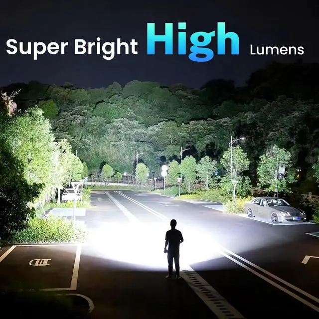 Alt view image 3 of 7 - Rechargeable Flashlights 990,000 High Lumens, Super Bright Flash Light Long Range 5000ft, 4 Mode with Red LED Flashing Tactical Flashlight, High Powered Flashlight High Beam for Home Emergency Camping