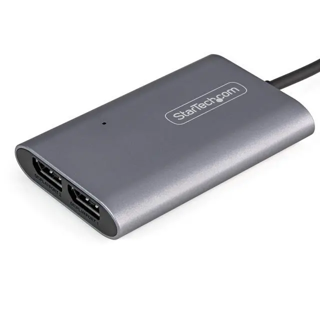Alt view image 2 of 5 - Thunderbolt to Dual DisplayPort Adapter DP 1.4, Dual 4K 60Hz Thunderbolt to DP Converter, 2X Monitor Video Display Adapter, Mac & Windows