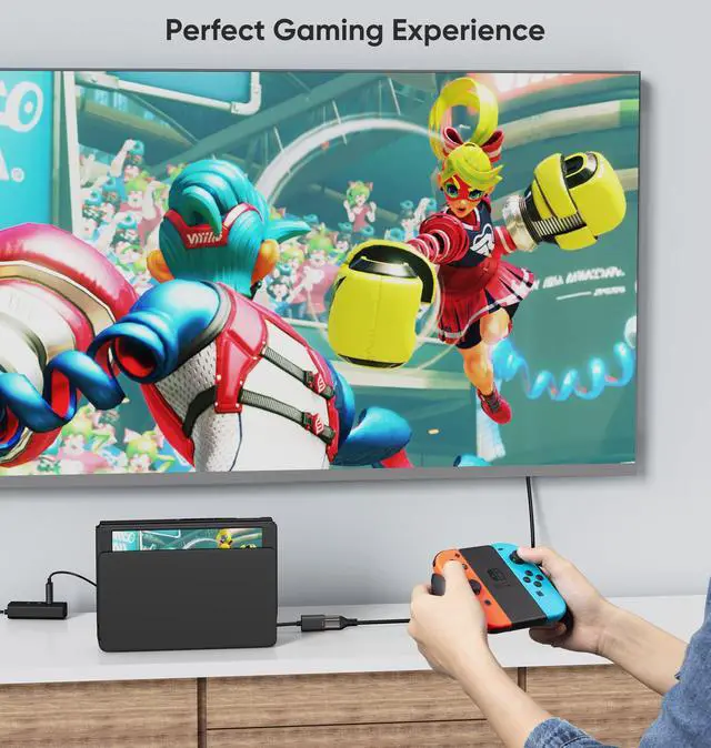 Alt view image 7 of 7 - HDMI to DisplayPort Adapter with USB Power, 4K X 2K@60Hz HDMI Male to DP Female Adapter Compliant with Xbox One/PS4/PS5