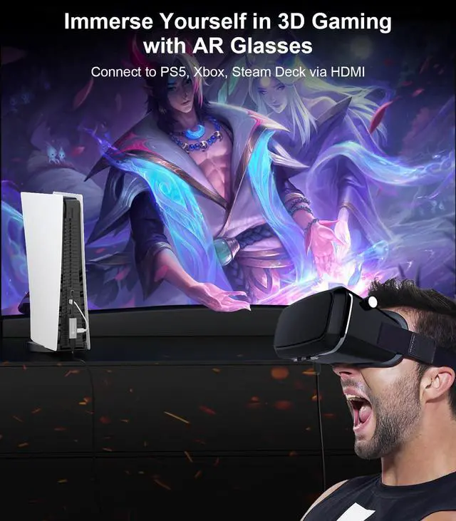 Alt view image 3 of 7 - HDMI to USB C Adapter 4K 60Hz | Uni-Directional HDMI Source to Type-C Display Adapter for AR Glasses XREAL OneAir 2 Pro/VITURE Pro/RayNeo Air 2s/Rokid,PS5,Portable Monitors