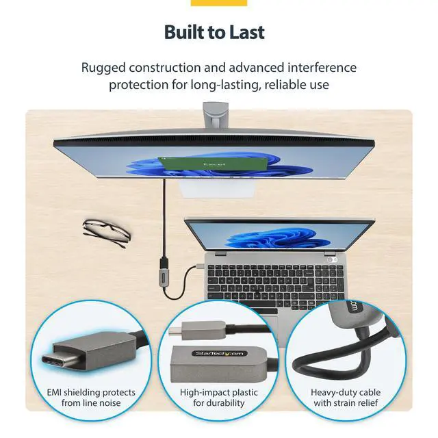 Alt view image 6 of 7 - USB-C to HDMI Adapter, 4K 60Hz Video, HDR10, USB-C to HDMI Monitor Dongle, USB4 / Thunderbolt Compatible
