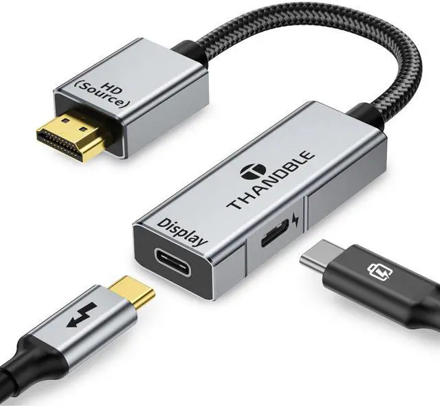 Main image of HDMI to USB C Adapter 4K60Hz, Unidirectional HDMI Male (Source) to USB C Female (Display) for Portable Monitor, AR Glasses XREAL One/Air 2 Pro/VITURE Pro/Rokid, PS4/5, Xbox, Switch, ROG Ally
