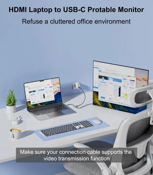 Alt view image 3 of 7 - HDMI to USB C Adapter 4K60Hz, Unidirectional HDMI Male (Source) to USB C Female (Display) for Portable Monitor, AR Glasses XREAL One/Air 2 Pro/VITURE Pro/Rokid, PS4/5, Xbox, Switch, ROG Ally