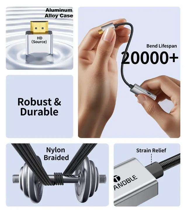 Alt view image 6 of 7 - HDMI to USB C Adapter 4K60Hz, Unidirectional HDMI Male (Source) to USB C Female (Display) for Portable Monitor, AR Glasses XREAL One/Air 2 Pro/VITURE Pro/Rokid, PS4/5, Xbox, Switch, ROG Ally