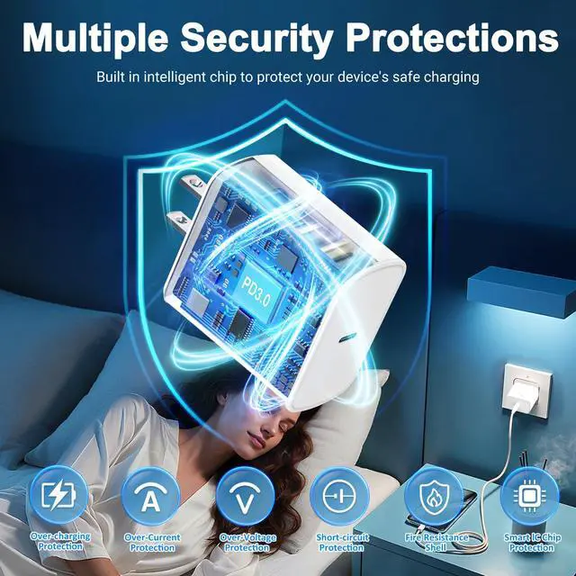 Alt view image 6 of 7 - Super Fast Charger Type C for Samsung,2Pack 45W USB C Android Phone Charger Block with 6FT Type C Charger Fast Charging Cable for Samsung Galaxy S25 Ultra/S25+/S25 Edge/S24/S23/S22/S21/S20,Galaxy Tab