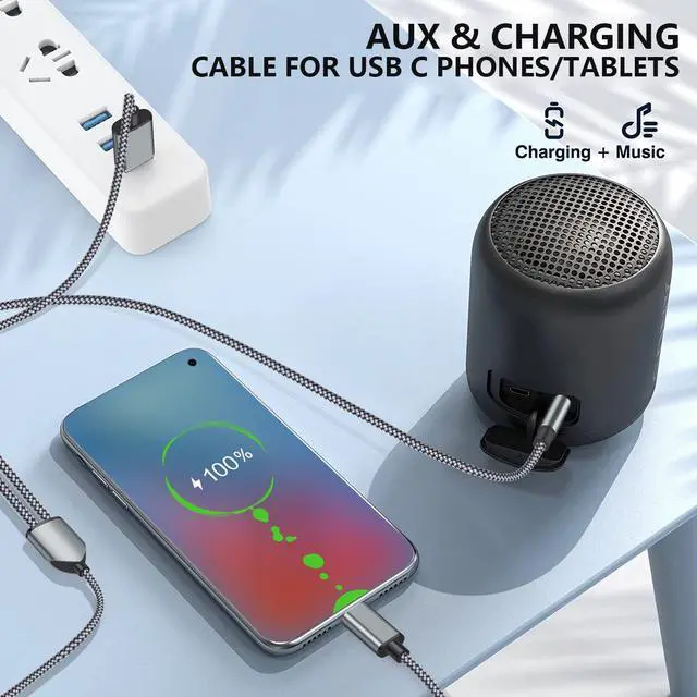Alt view image 3 of 7 - USB C to 3.5mm Aux Cable with Charger, 2 in 1 USB C to 3.5mm Car Stereo Aux Cable Headset Cable with PD 18W Charging Compatible with iPhone 17/16/16e/15 Pro Max/Air, Galaxy S25/S24/S23, Pixel 9/8/7/6