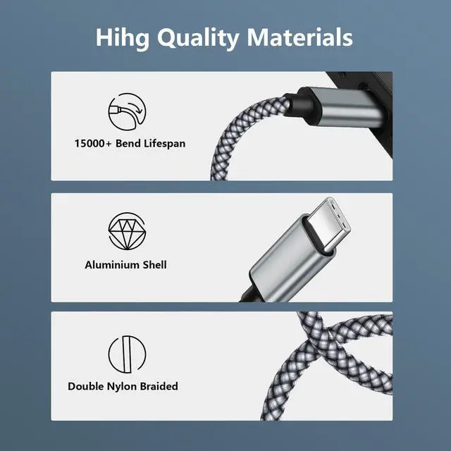 Alt view image 7 of 7 - USB C to 3.5mm Aux Cable with Charger, 2 in 1 USB C to 3.5mm Car Stereo Aux Cable Headset Cable with PD 18W Charging Compatible with iPhone 17/16/16e/15 Pro Max/Air, Galaxy S25/S24/S23, Pixel 9/8/7/6