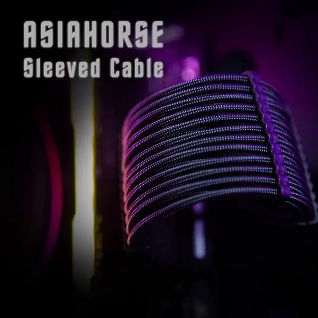 Alt view image 7 of 7 - 16AWG Pro Power Supply Sleeved Cable for Power Supply Extension Cable Wire Kit 1x24-PIN/ 2x8-PORT (4+4) M/B,3x8-PORT (6+2) PCI-E 30cm Length with Combs(Dual EPS Black)