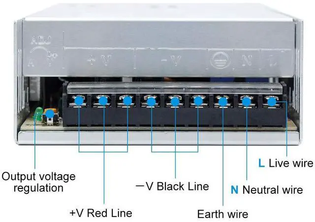 Alt view image 5 of 7 - 12V 30A 360W, DC Universal Regulated Switching Power Supply, Converter AC 100-240V to DC 12 Volt LED Driver, Transformer, Adapter for LED Strip Light, 3D Printer, Radio, Computer Project