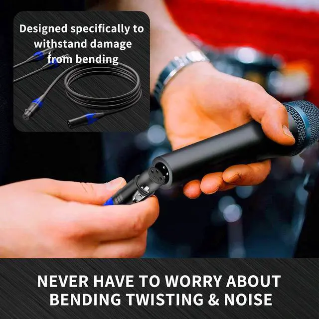 Alt view image 7 of 7 - XLR Cables 150 ft, XLR Microphone Cable Male to Female Balanced XLR Speaker Cable Suitable for Microphones, Speaker Systems, Radio Station, Stage Lighting and More-150 Feet 1 Pack