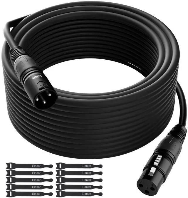 Main image of XLR Cable Microphone Cable 150 Feet,Heavy Duty Balanced XLR Speaker Cable (From 25-200FT) 3-Pin Shielded Male to Female Mic Cord,DMX Stage Lighting Patch Cable for Speaker Systems Mixer+10 Ties