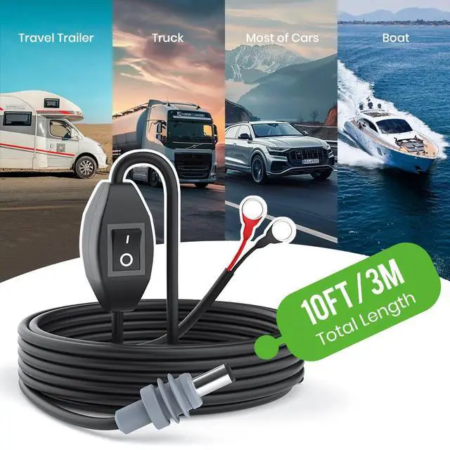 Alt view image 6 of 7 - Starlink Mini O-Ring DC Charging Cable,3M/10FT Starlink Mini Power Cable with Switch (CB8)