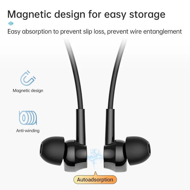 Alt view image 5 of 7 - Sports Bluetooth Headphones, 25 Hours Play time, 6.0 Wireless Neck-Worn Earbuds with Microphone, in-Ear Noise Cancellation, for Outdoor Sports Workouts. (Y9J)