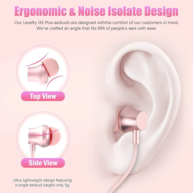 Alt view image 5 of 7 - Neckband Bluetooth Headphones, 200H Extra Long Playtime Wireless Stereo Neckband Earbuds with Microphone, Waterproof Balanced Armature Drivers in Ear Headset for Sports/Workout (Pink-Purple)